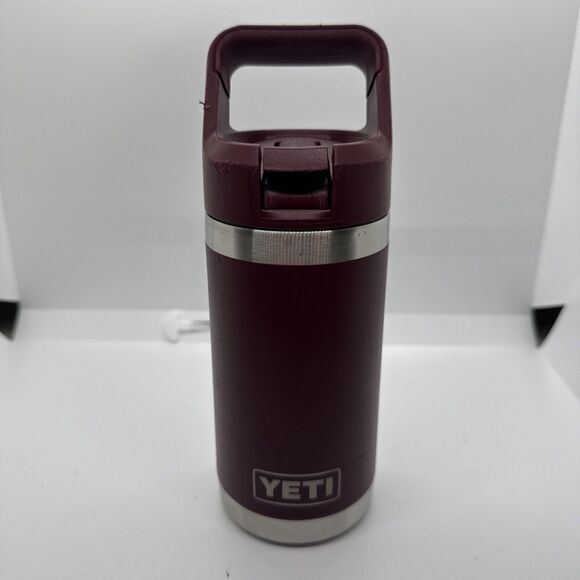 Yeti Rambler Jr - 12 Oz Kids Water Bottle Wild Vine Red W Straw - Picture 1 of 15